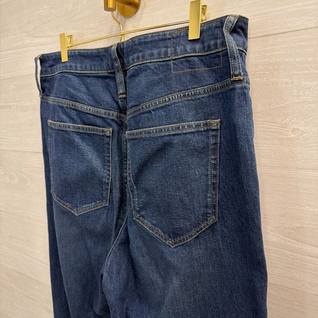 J Crew Dark Wash 96 Curvy Denim Trouser Jeans 32