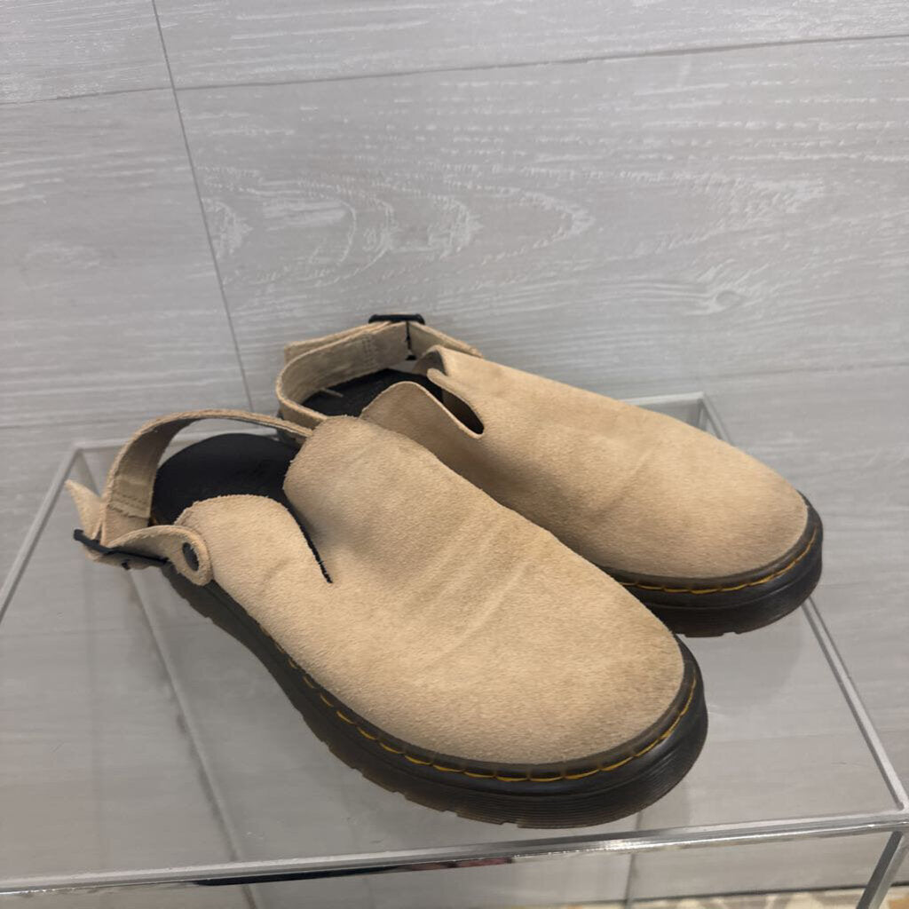 Dr. Martens Beige Suede Carlson Slingback Mules 7