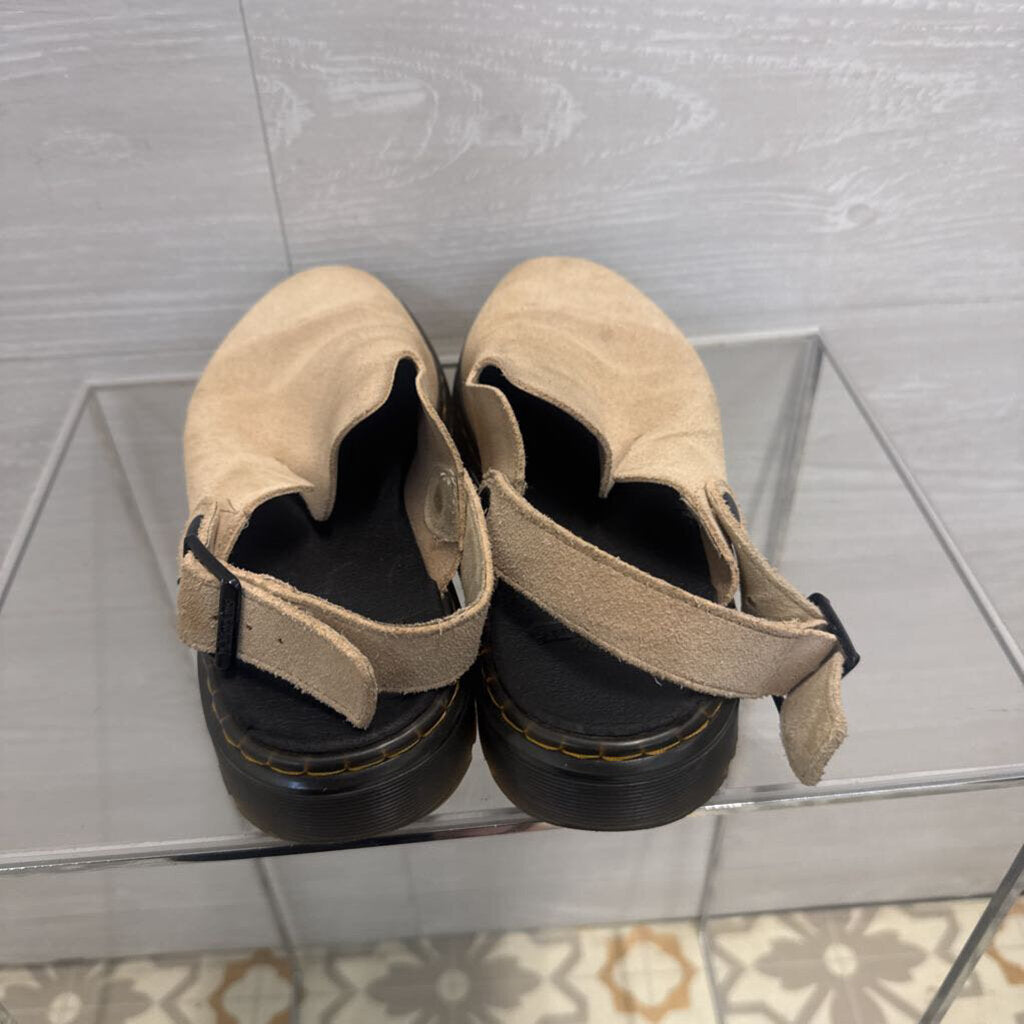Dr. Martens Beige Suede Carlson Slingback Mules 7