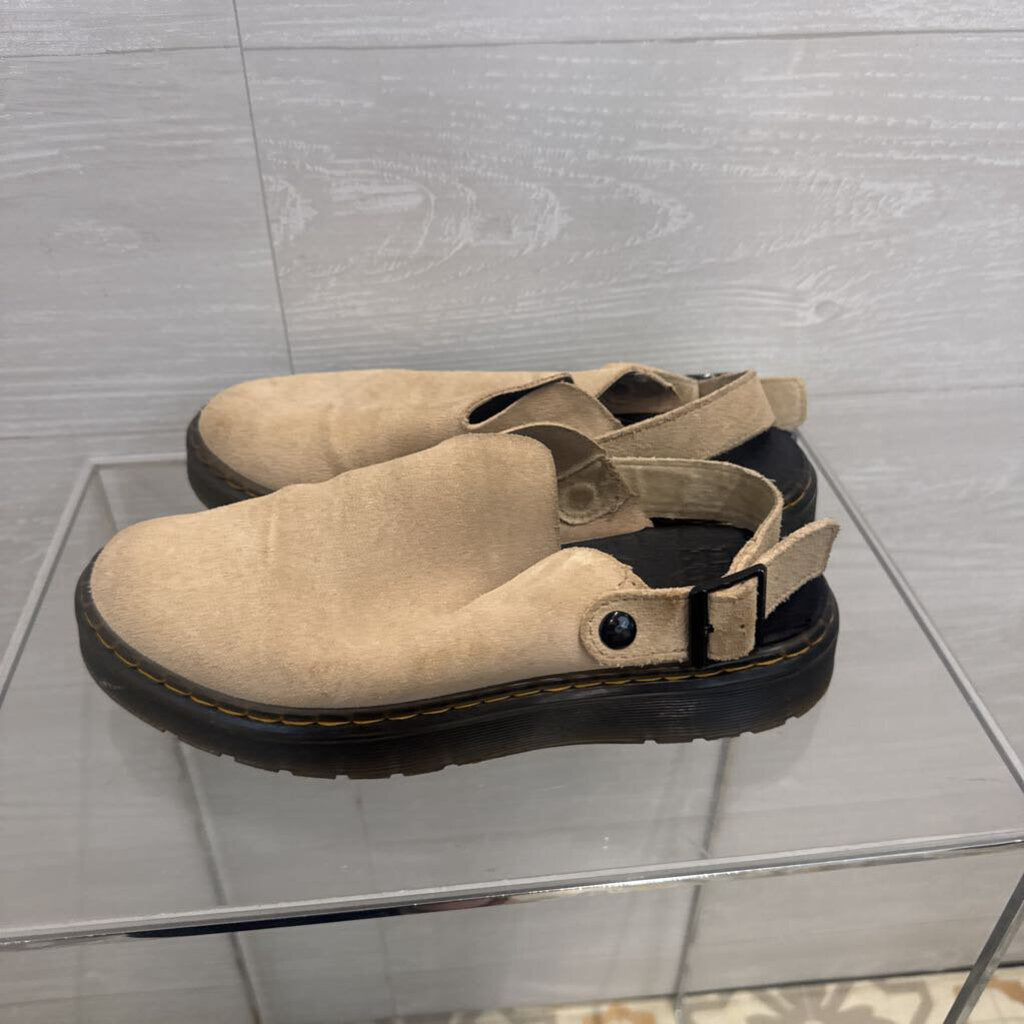 Dr. Martens Beige Suede Carlson Slingback Mules 7