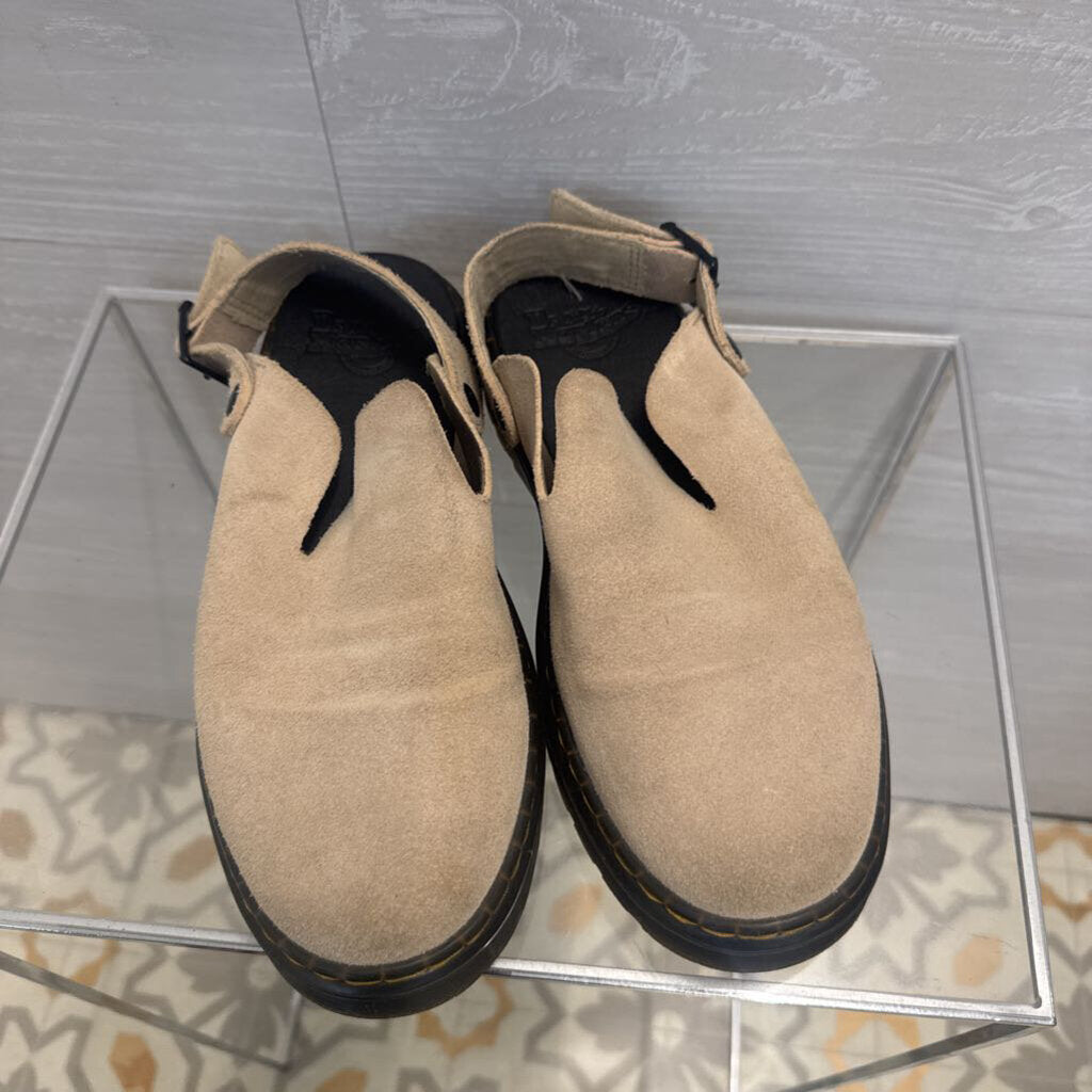 Dr. Martens Beige Suede Carlson Slingback Mules 7