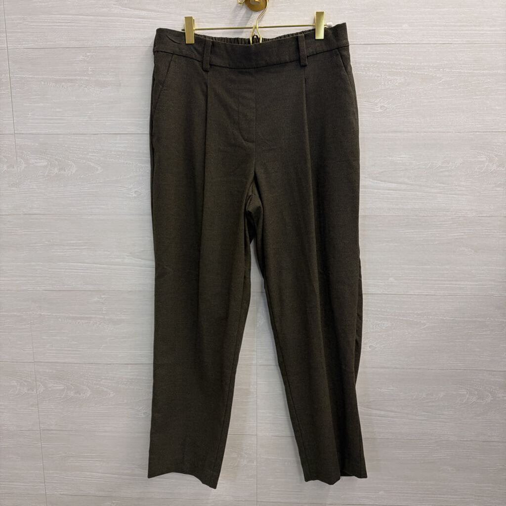 Loft Green Straight Leg Pull On Pants Medium