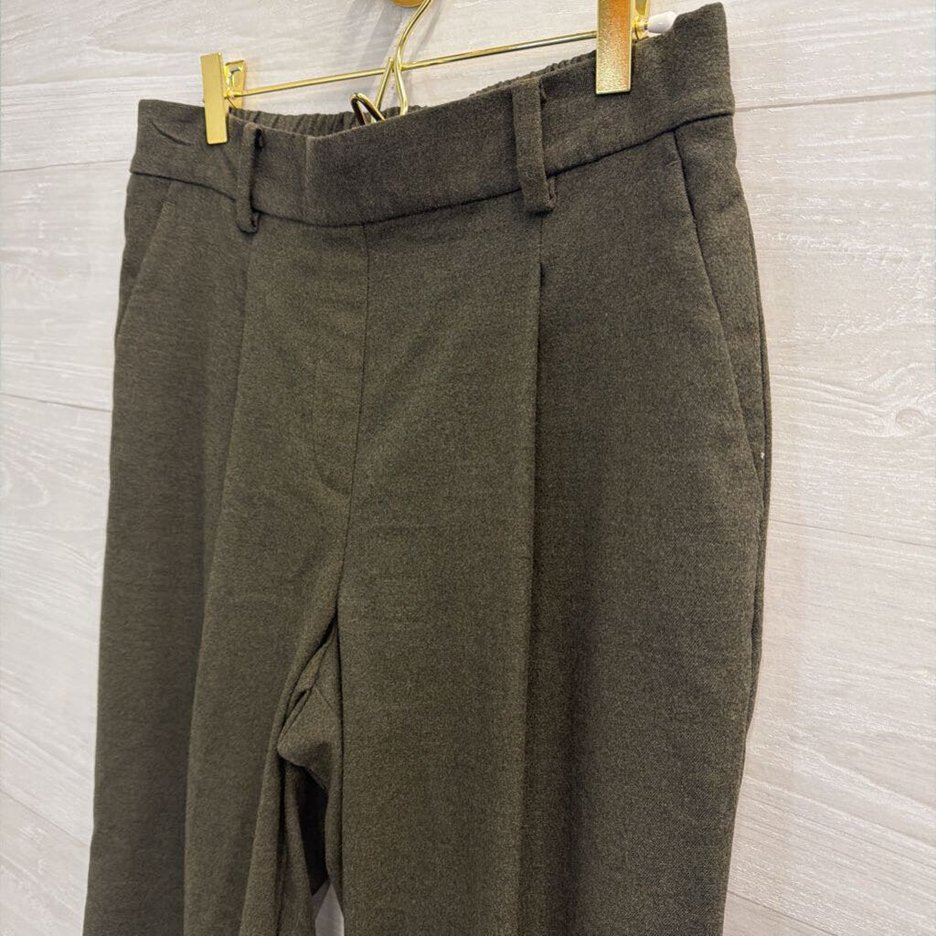 Loft Green Straight Leg Pull On Pants Medium