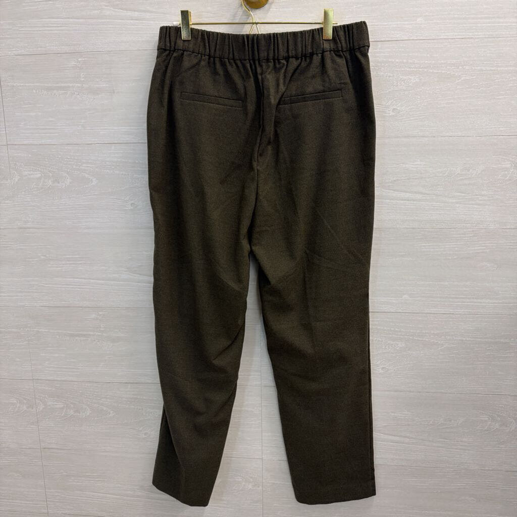 Loft Green Straight Leg Pull On Pants Medium