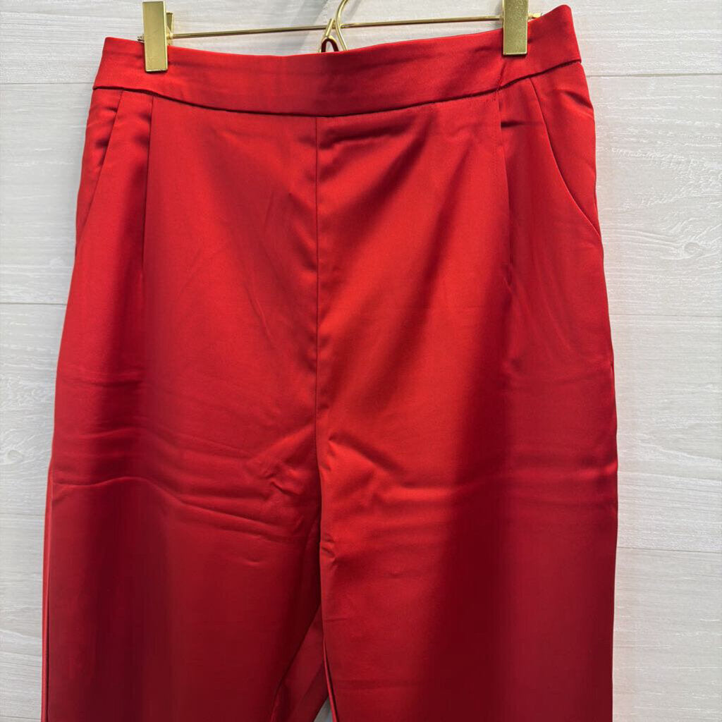 Red Silky Pull On Pants Extra Large