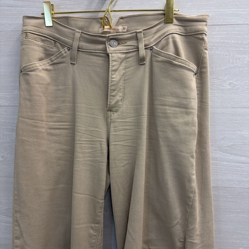 Levi Beige 318 Shaping Wide Leg Pants 29
