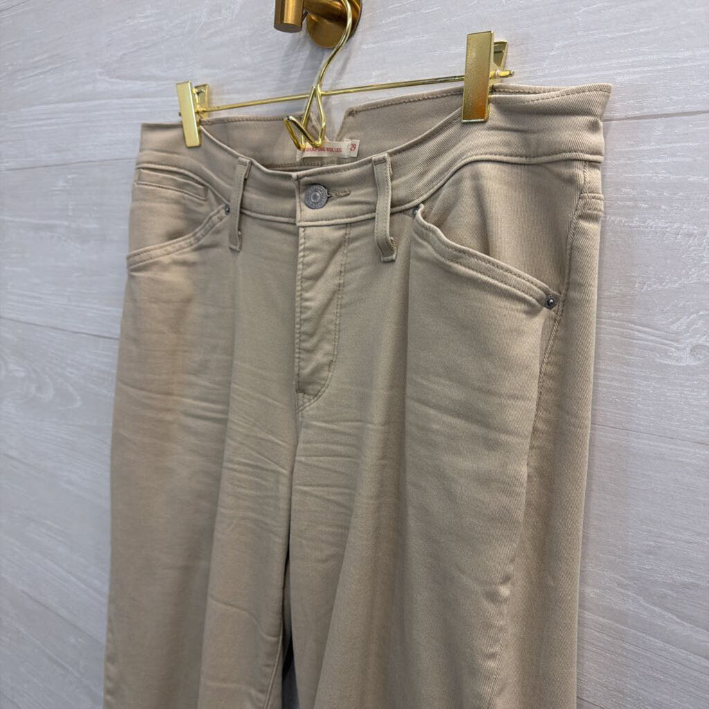 Levi Beige 318 Shaping Wide Leg Pants 29