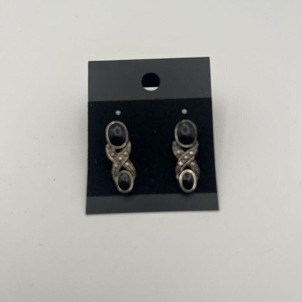 Silver/ Black Earrings