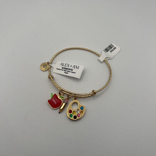 Alex and Ani Gold Teacher's Pet Charm Bracelet