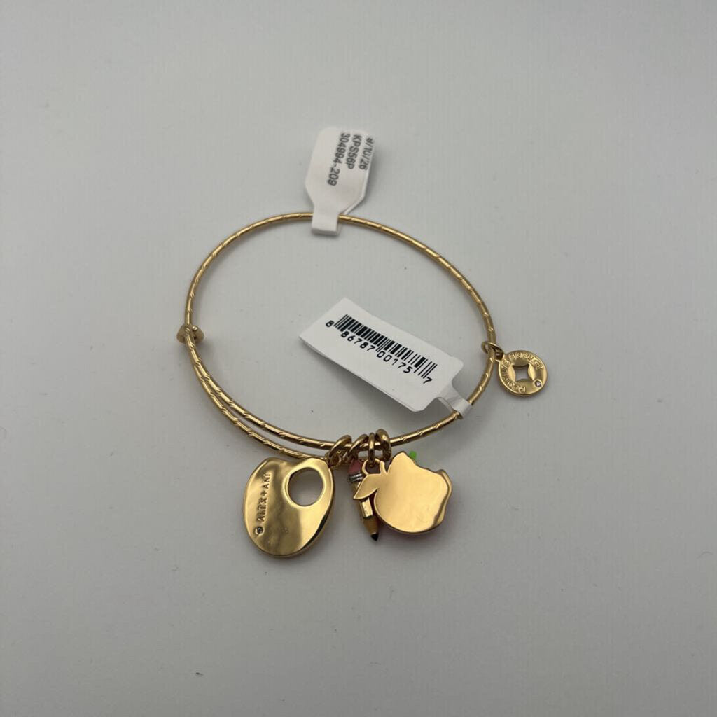 Alex and Ani Gold Teacher's Pet Charm Bracelet