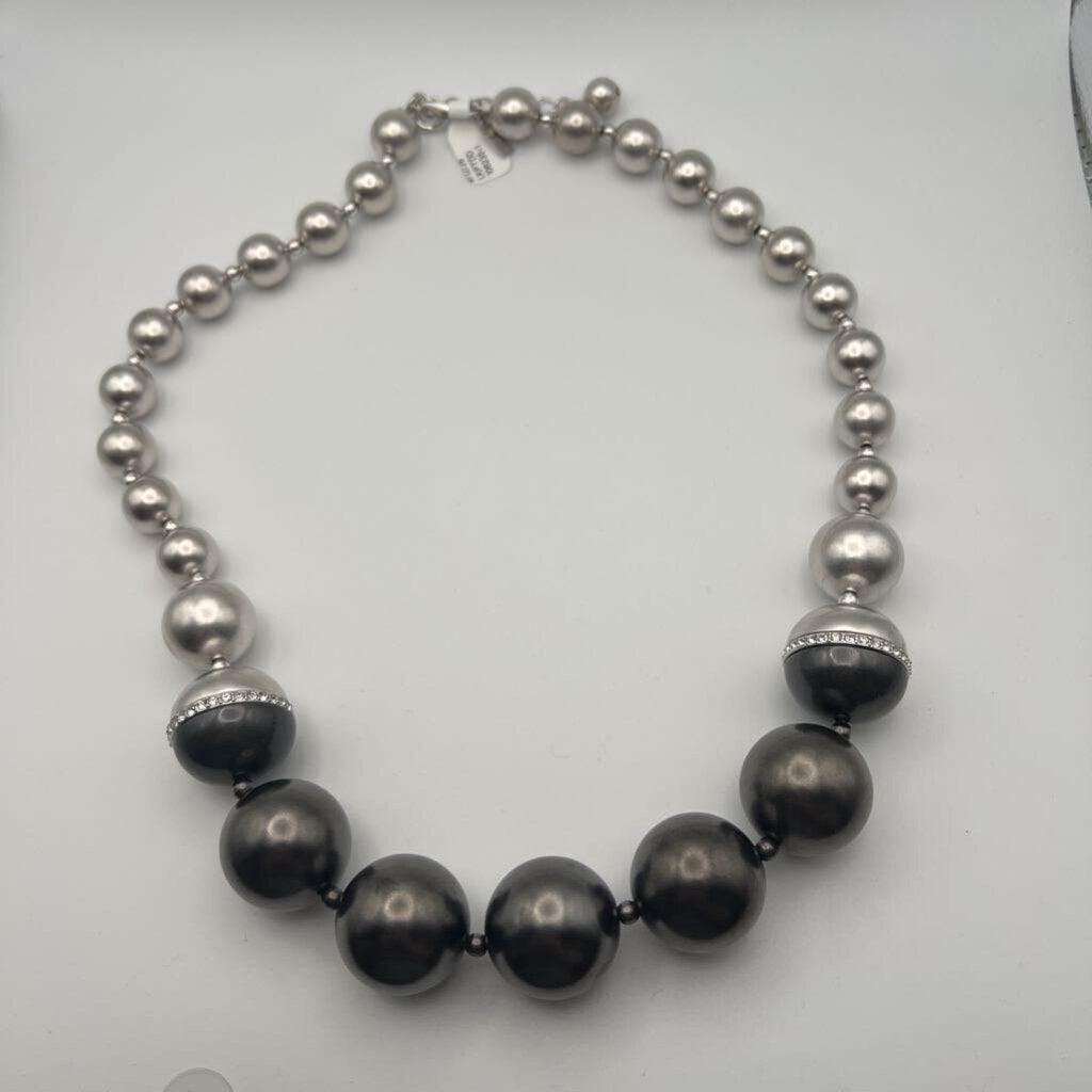 Kate Spade Silver/ Grey Ball Statement Necklace