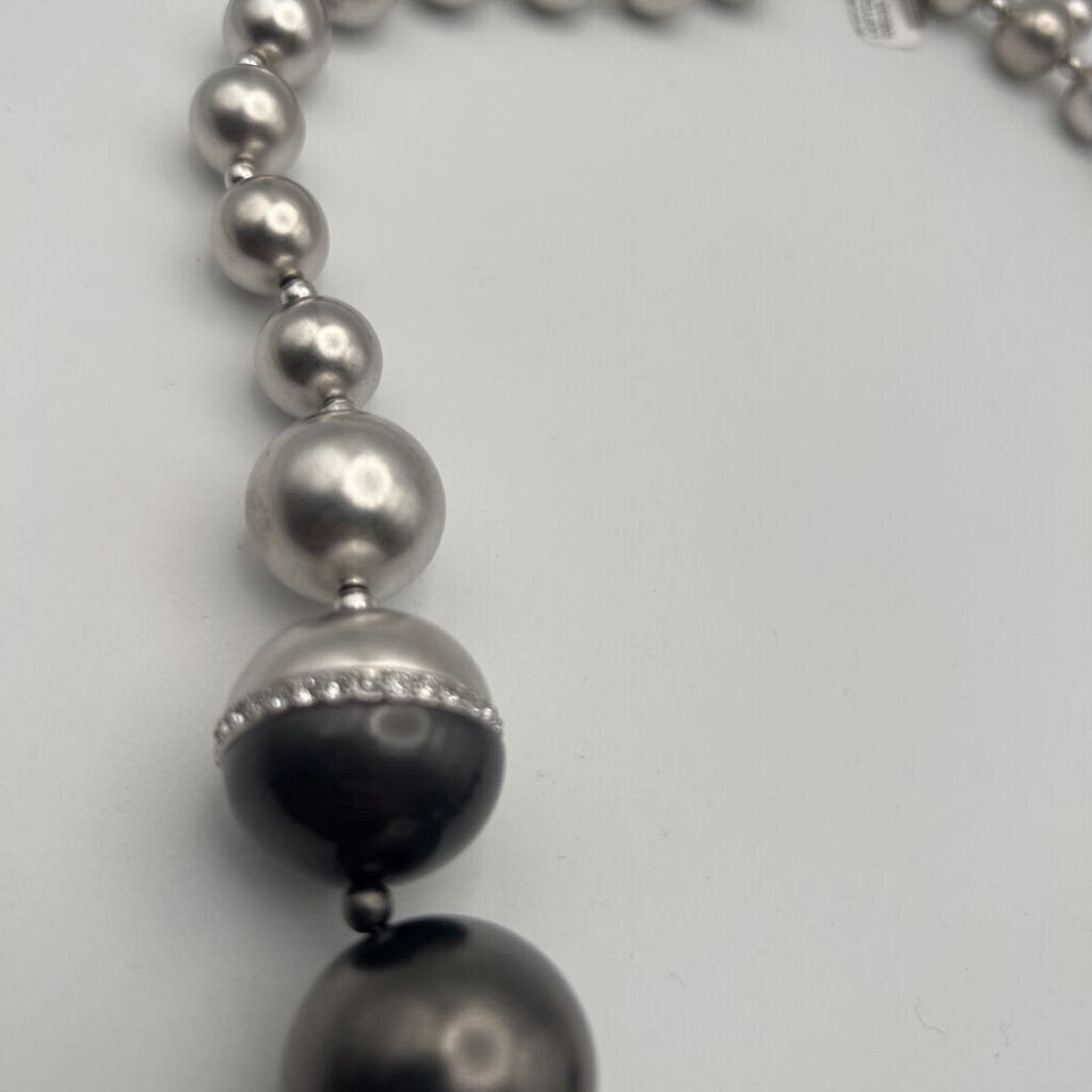 Kate Spade Silver/ Grey Ball Statement Necklace