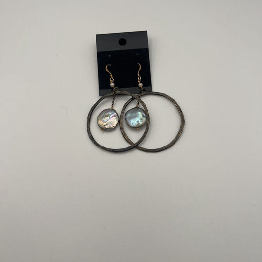 Vivendi Iridescent Abalone Shell Earrings
