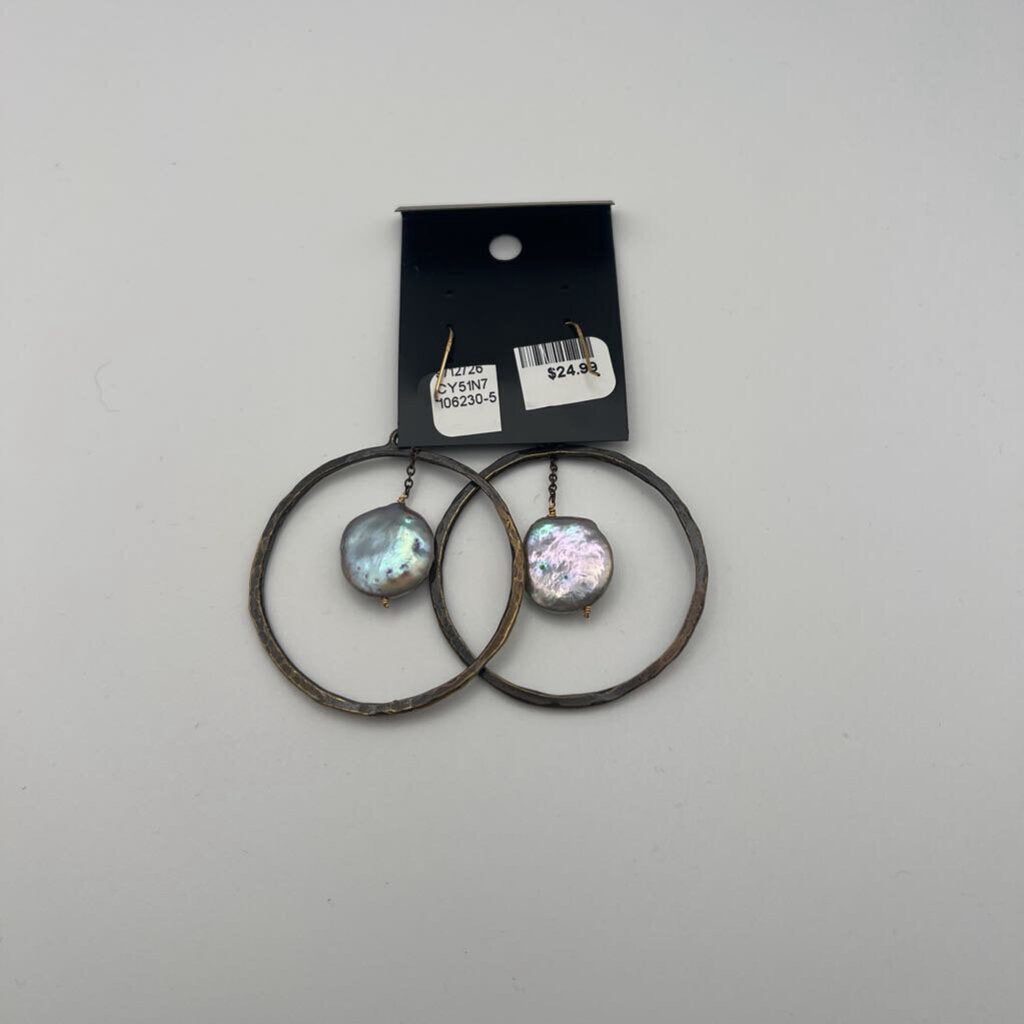 Vivendi Iridescent Abalone Shell Earrings