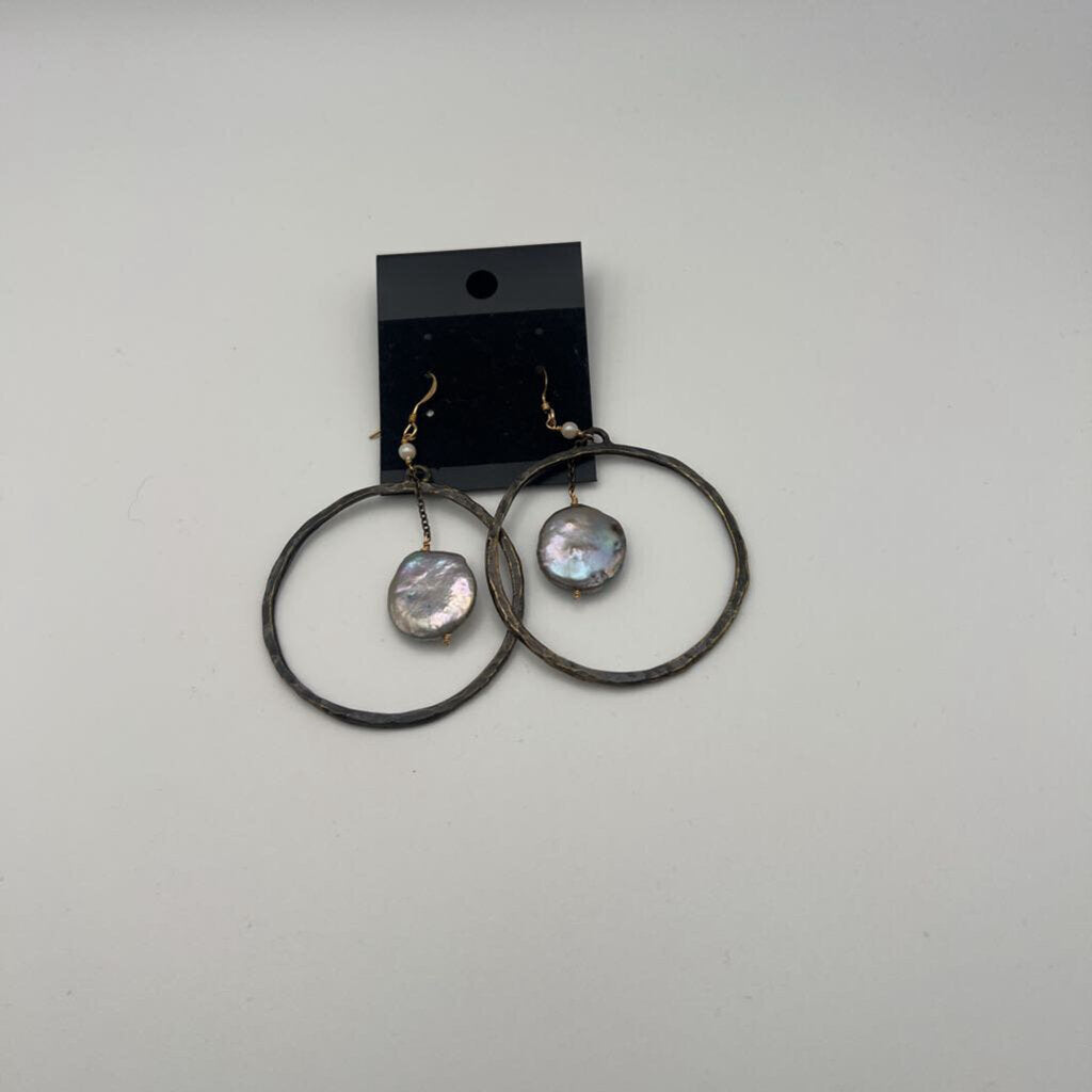 Vivendi Iridescent Abalone Shell Earrings