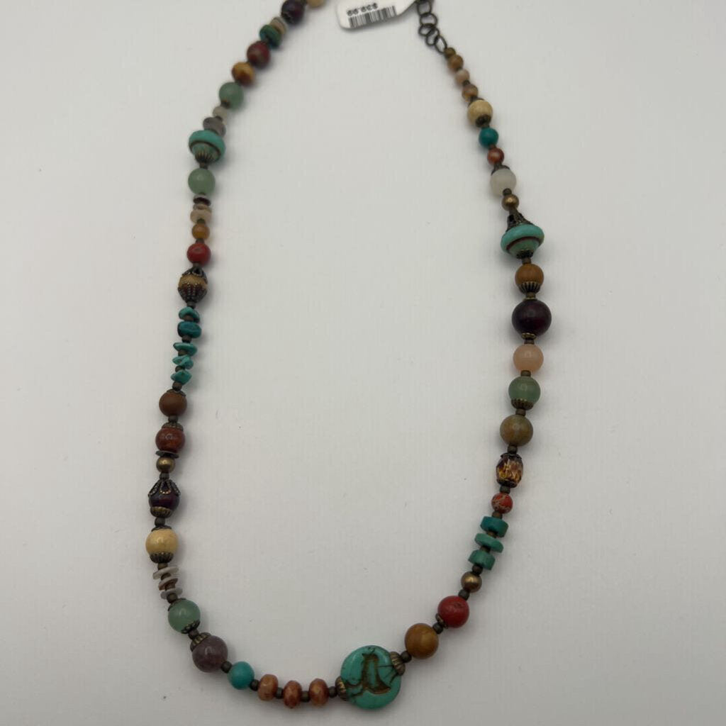 Anne Vaughan Brown/ Multi Beaded Necklace