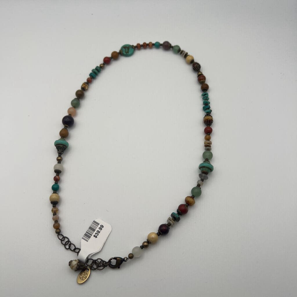 Anne Vaughan Brown/ Multi Beaded Necklace