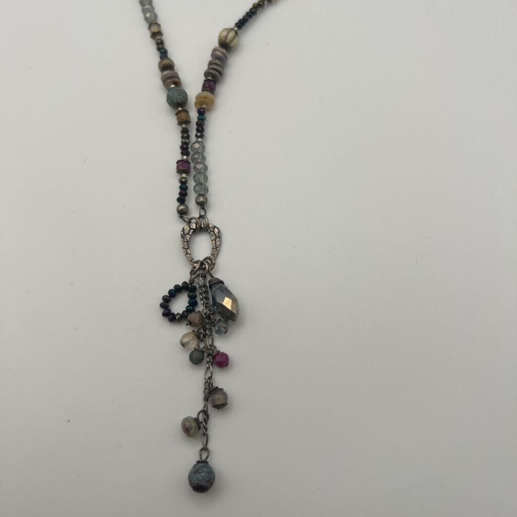 Anne Vaughan Silver/ Multi Beaded Necklace