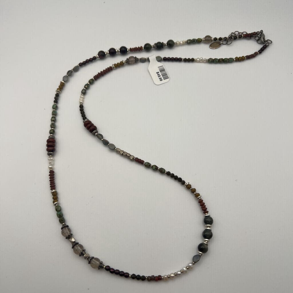 Anne Vaughan Multi Color Beaded Long Necklace