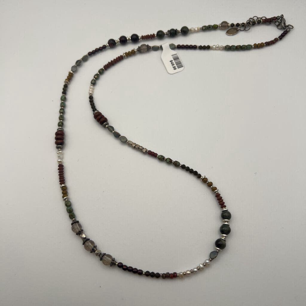 Anne Vaughan Multi Color Beaded Long Necklace