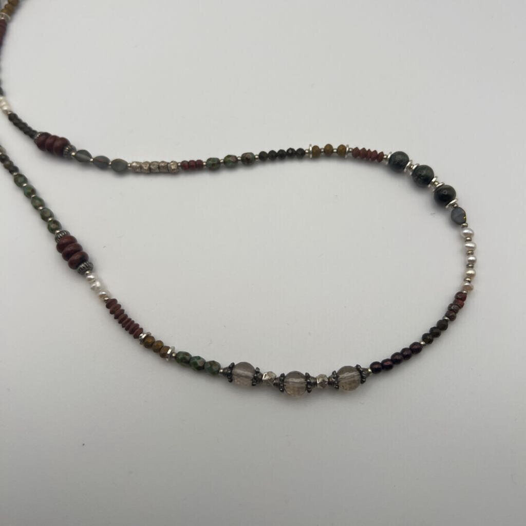 Anne Vaughan Multi Color Beaded Long Necklace