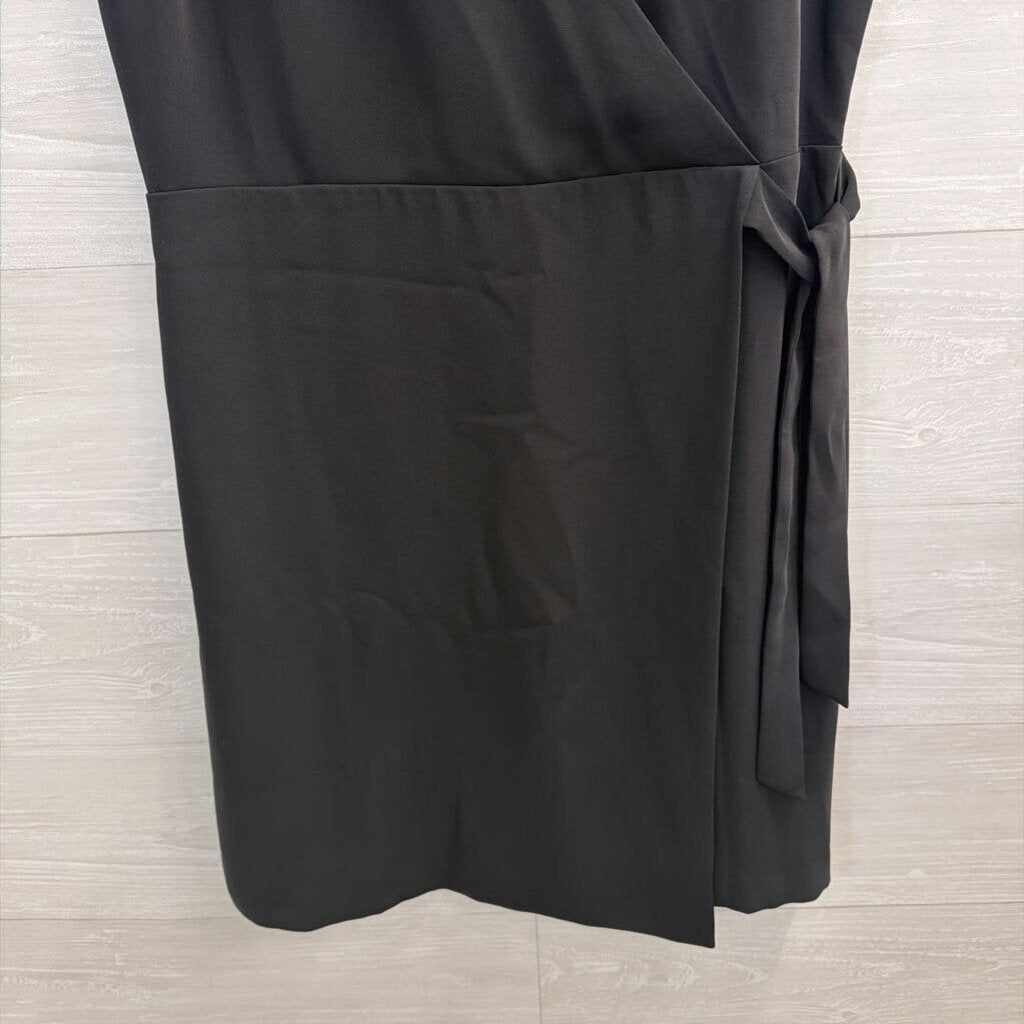 Loft Black Sleeveless Wrap Dress 8