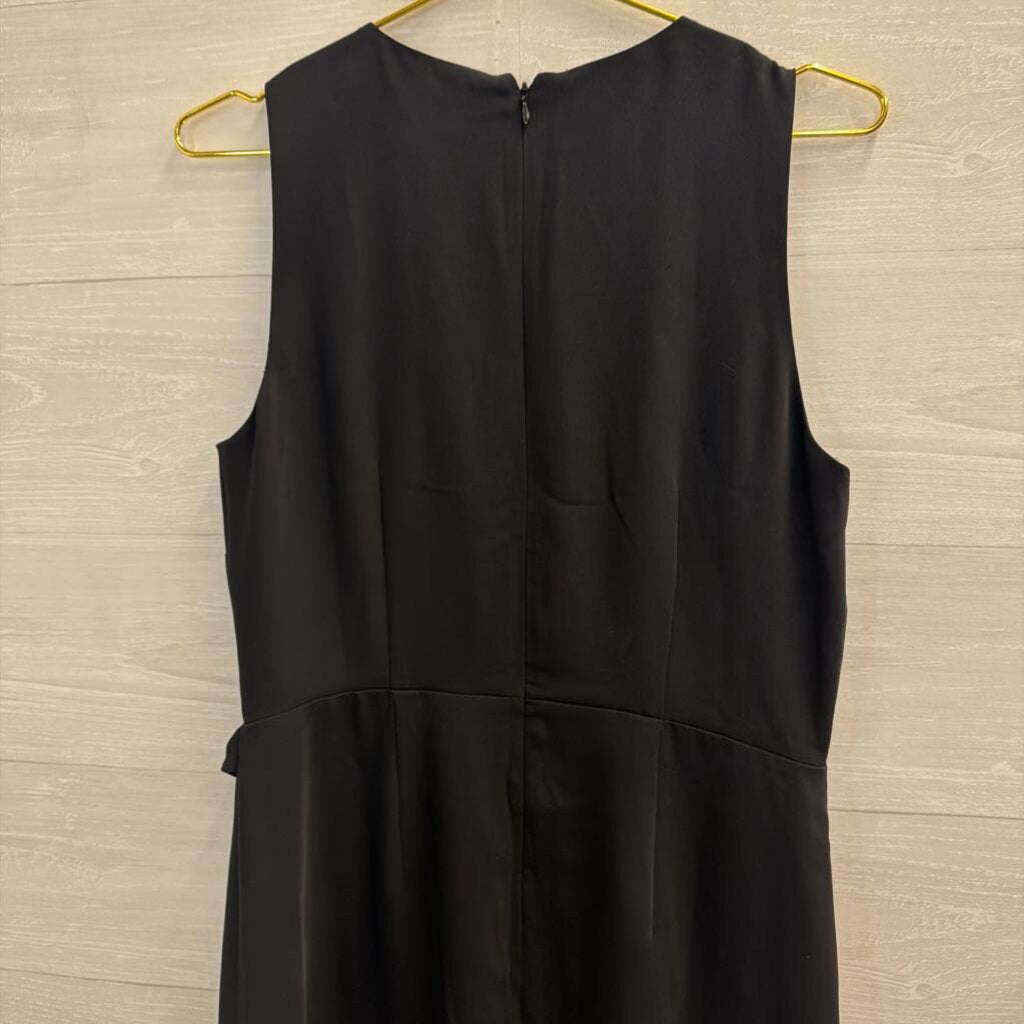 Loft Black Sleeveless Wrap Dress 8