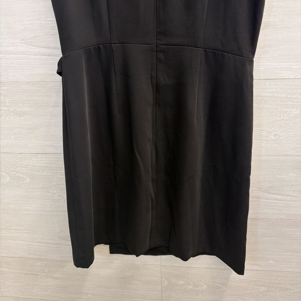 Loft Black Sleeveless Wrap Dress 8