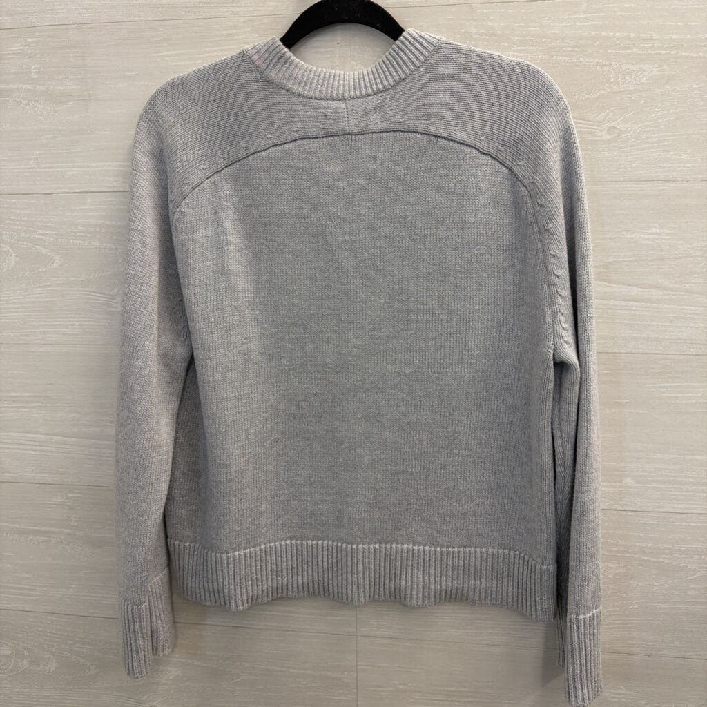 Abercrombie and Fitch Grey/ Red Knit Cherry Sweater Top Small