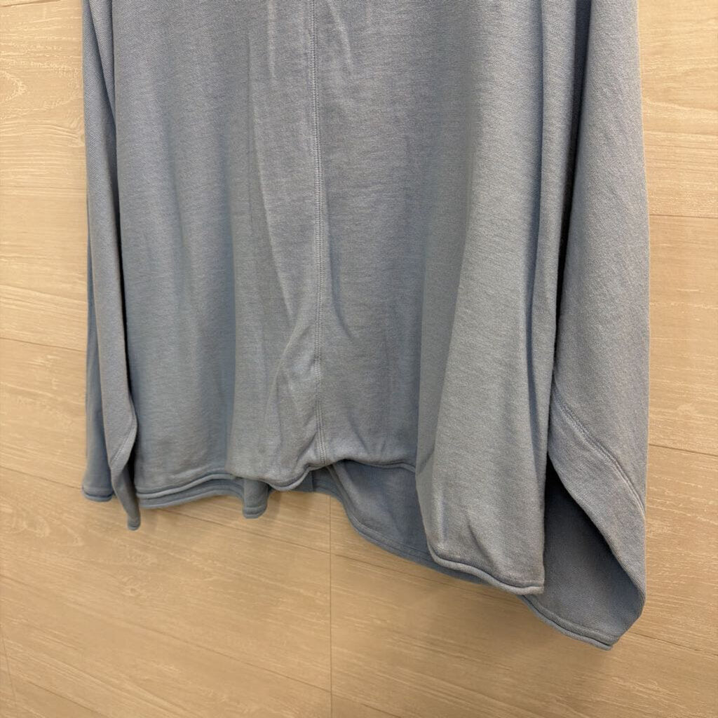 J Jill Blue Snap Front Long Sleeve Top 2X