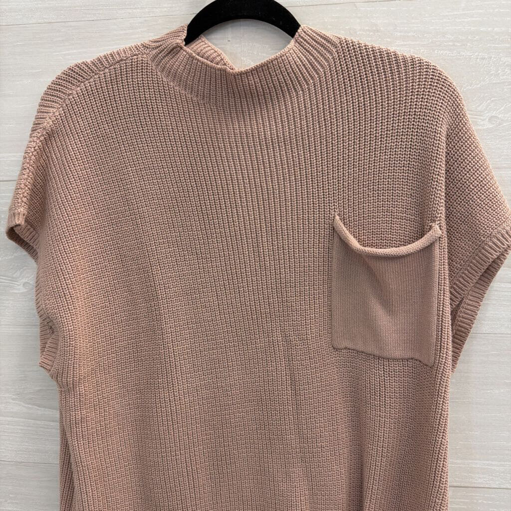 Pink Knit Short Sleeve Top/ Pants Set Extra Large