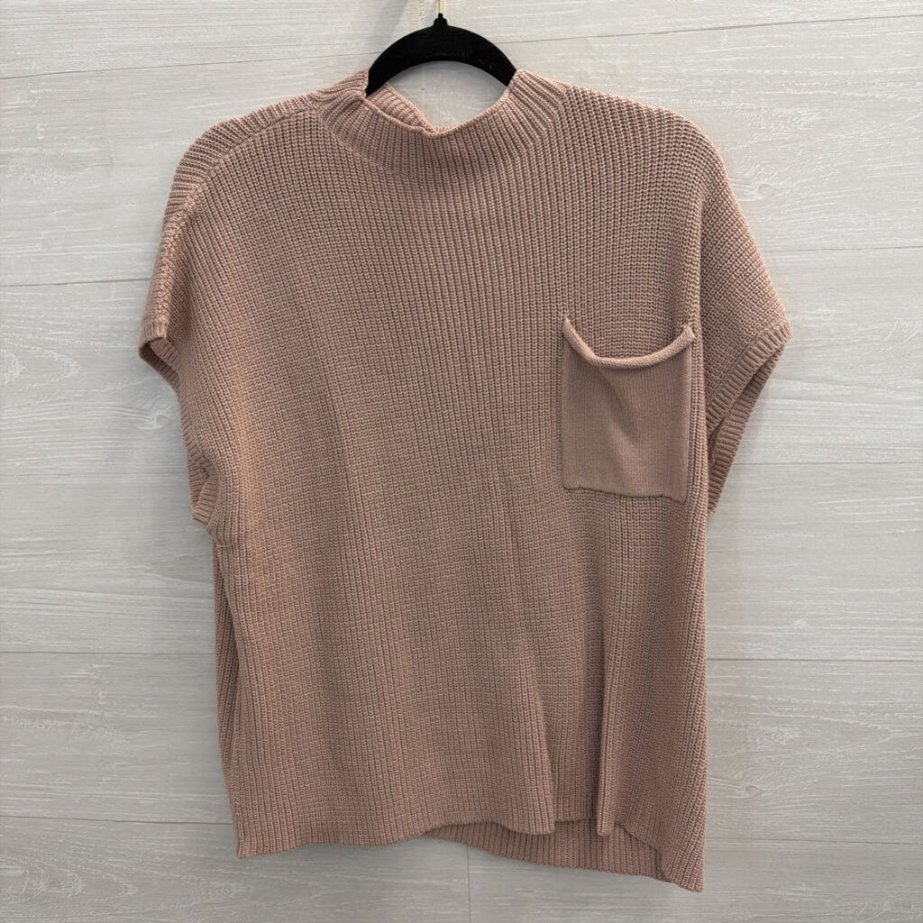 Pink Knit Short Sleeve Top/ Pants Set Extra Large