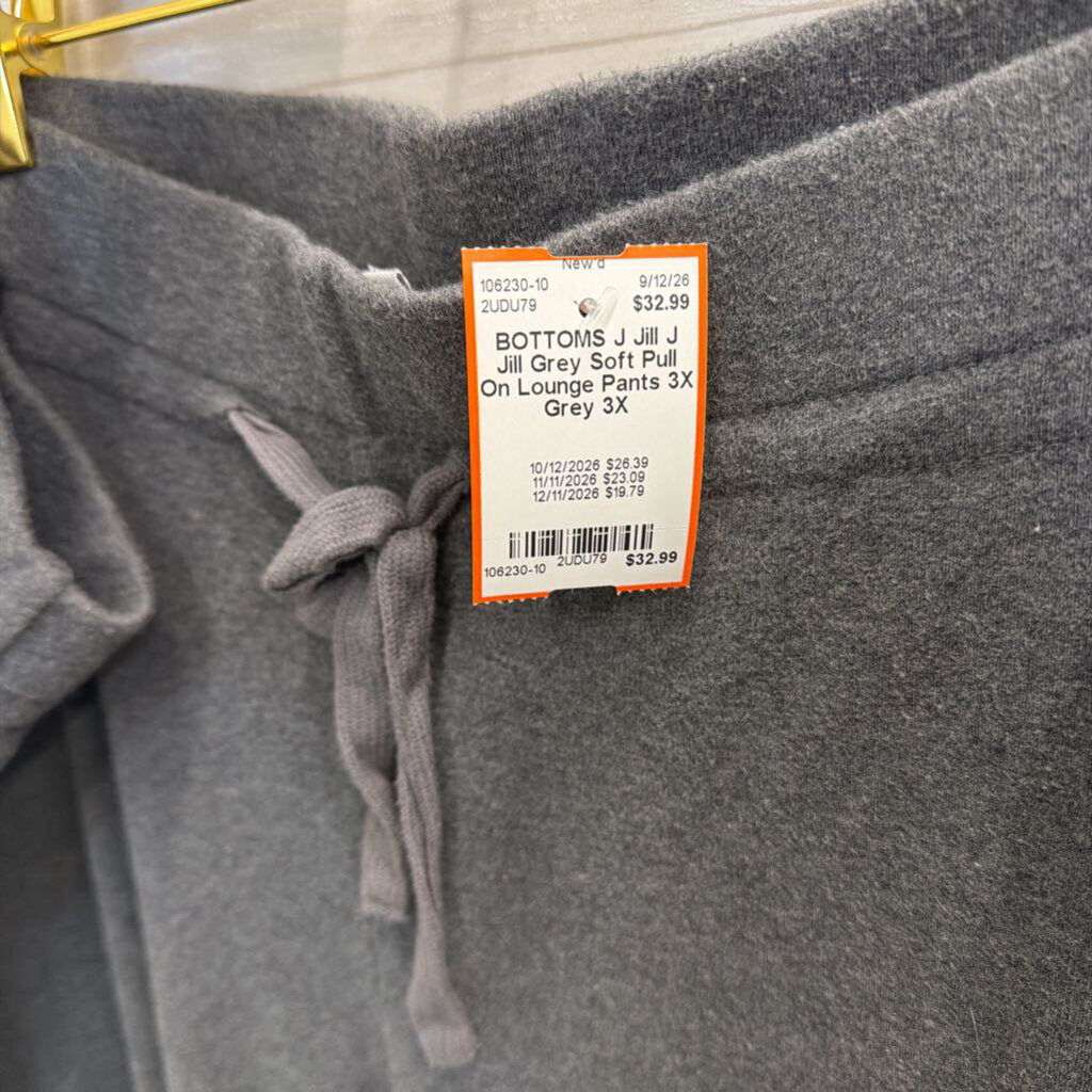 J Jill Grey Soft Pull On Lounge Pants 3X