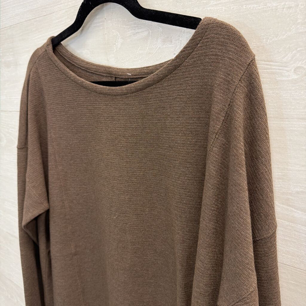 J Jill Brown Knit Long Sleeve Top/ Skirt Set 2X/ XL