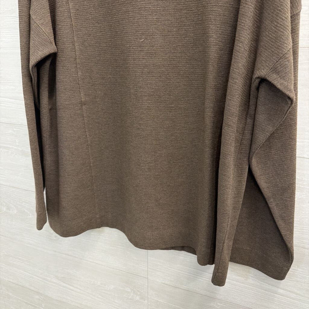 J Jill Brown Knit Long Sleeve Top/ Skirt Set 2X/ XL