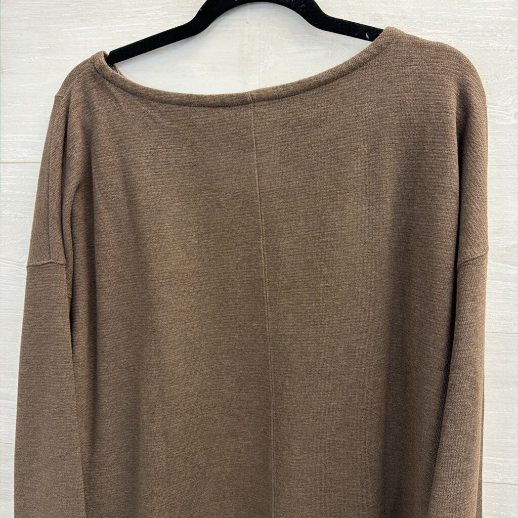 J Jill Brown Knit Long Sleeve Top/ Skirt Set 2X/ XL