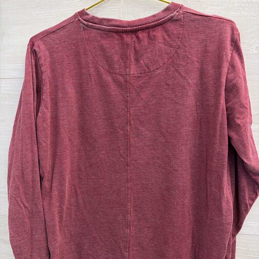Pressbox Burgundy/ Orange Virginia Tech Long Sleeve Graphic Tee Small