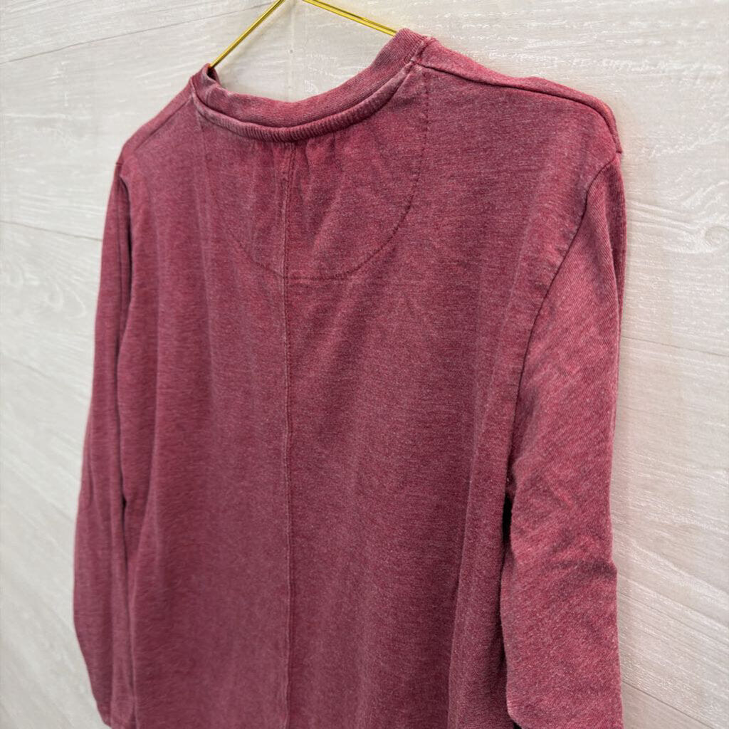 Pressbox Burgundy/ Orange Virginia Tech Long Sleeve Graphic Tee Small
