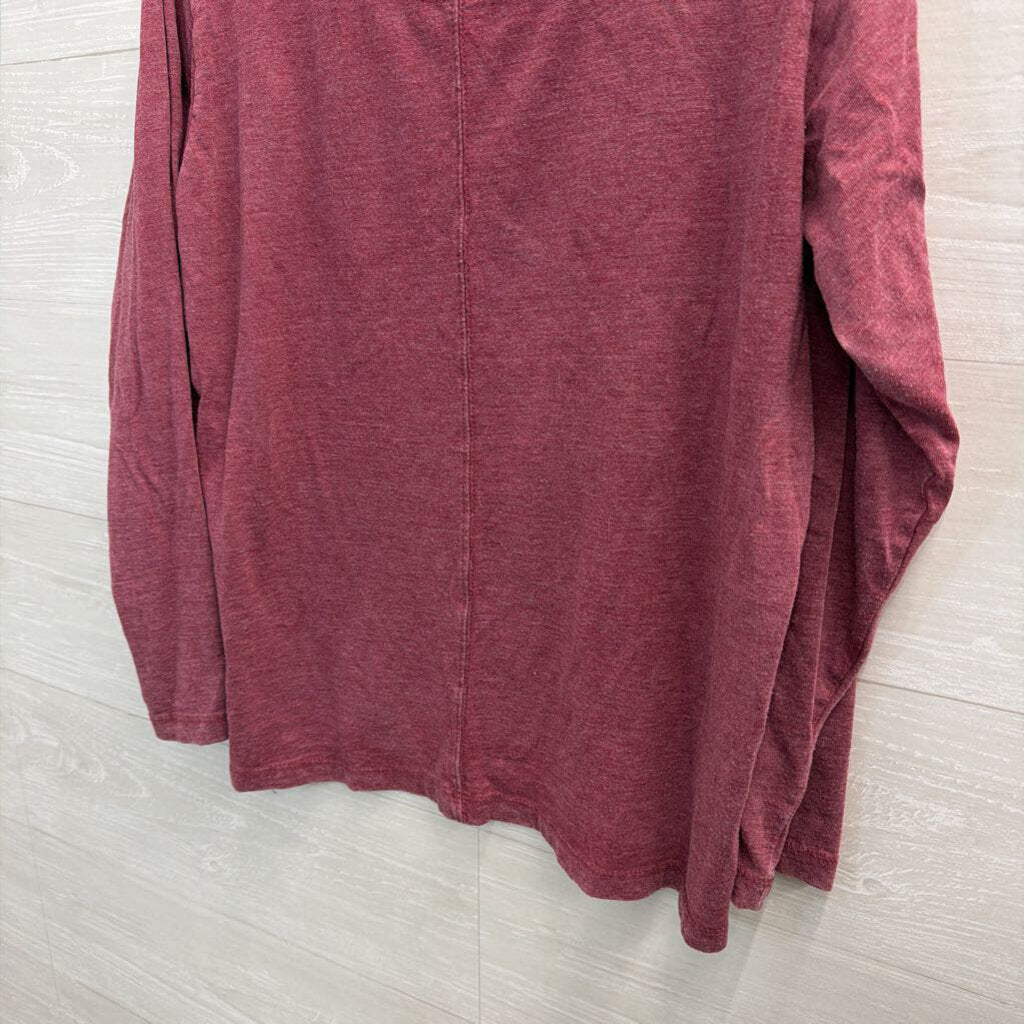 Pressbox Burgundy/ Orange Virginia Tech Long Sleeve Graphic Tee Small