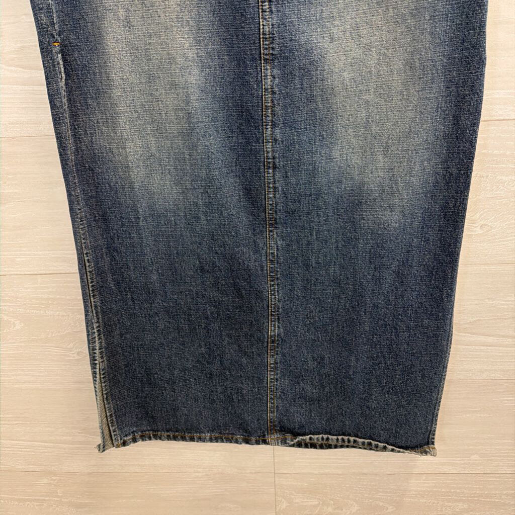 Paris Blues Dark Wash Denim Maxi Skirt 7