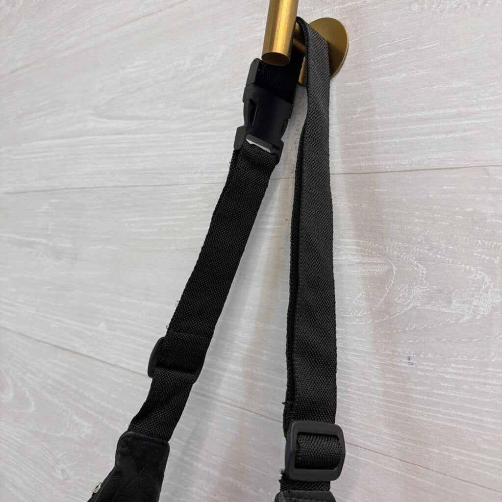 Black Faux Leather Crossbody Purse