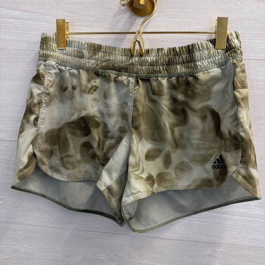 Adidas Green Print Athletic Shorts Small