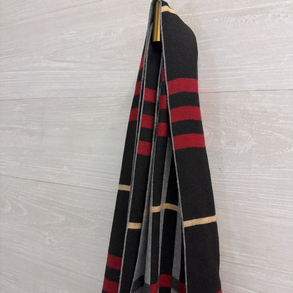 Mio Marino Grey/ Red Soft Plaid Scarf