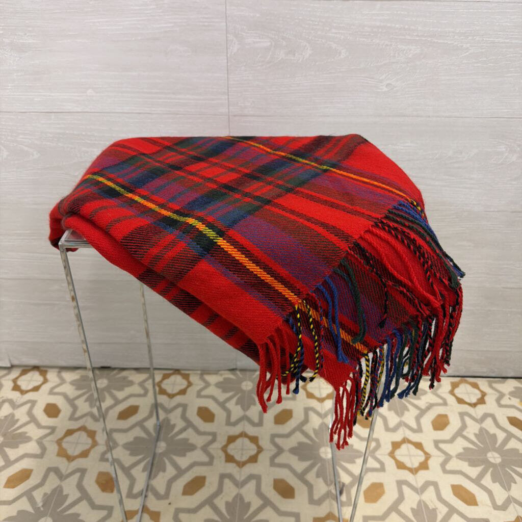 Red/ Multi Plaid Scarf