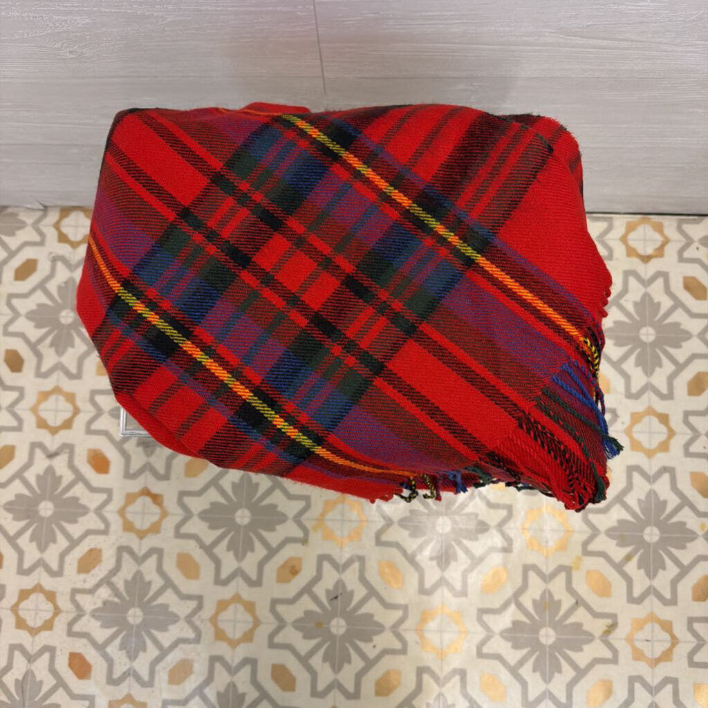 Red/ Multi Plaid Scarf