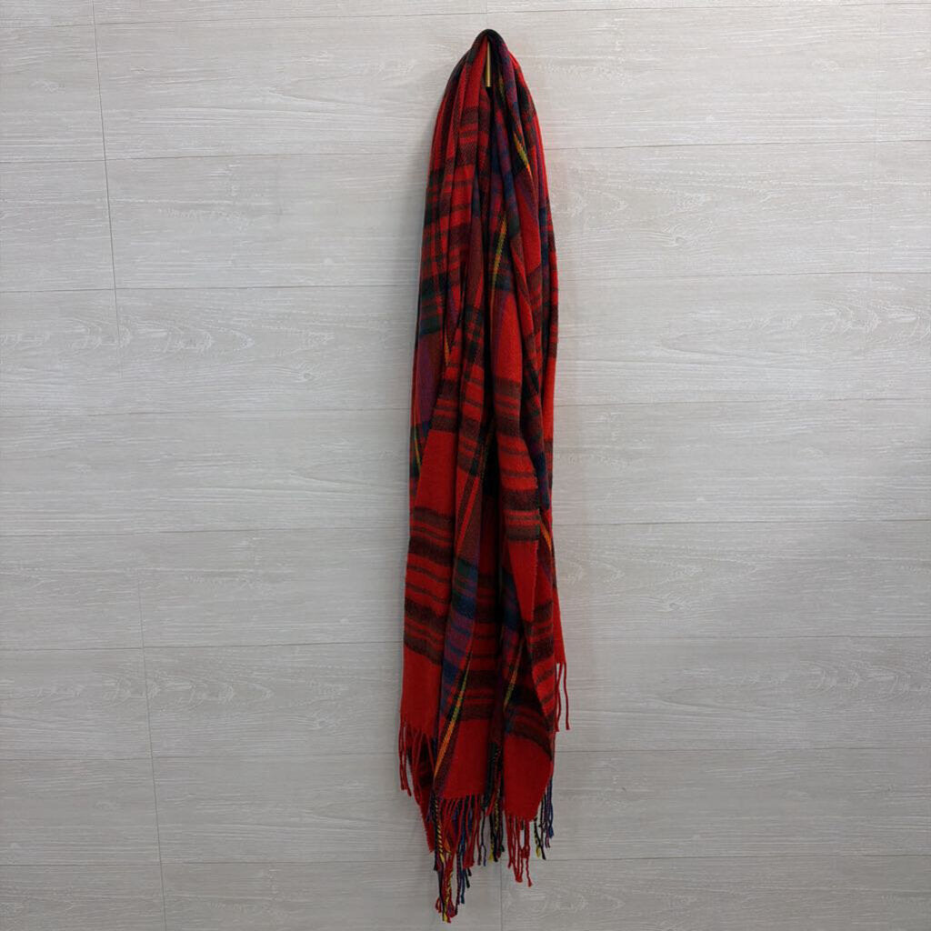 Red/ Multi Plaid Scarf