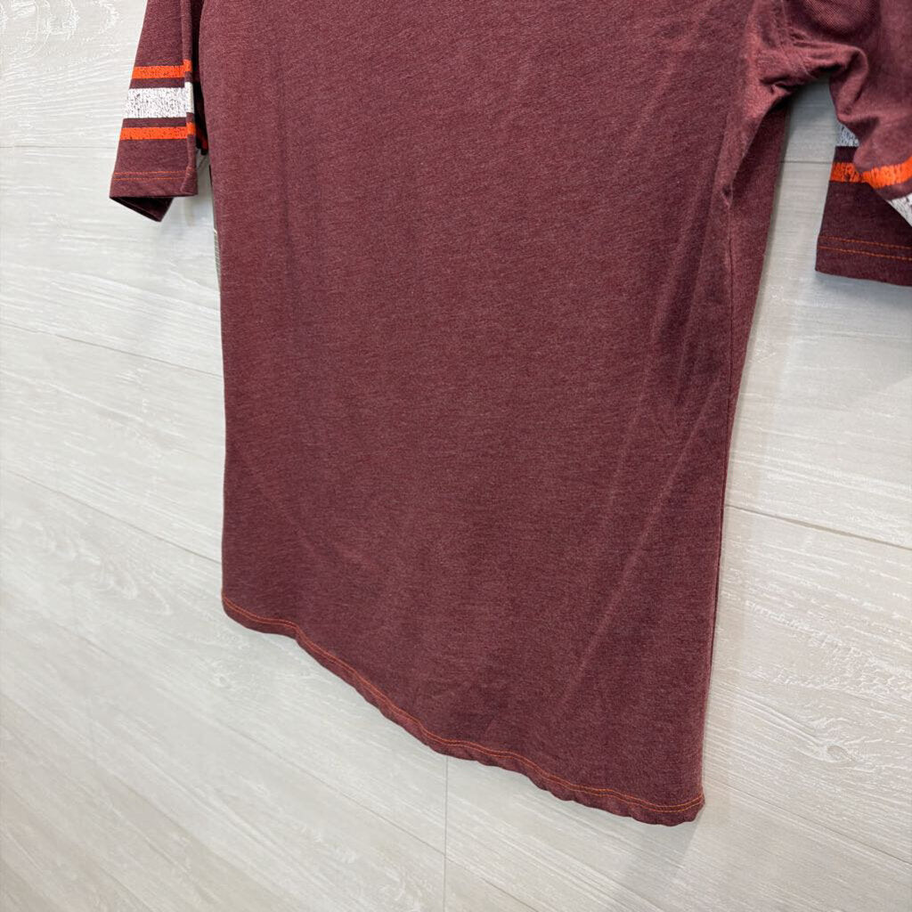 Russell Burgundy Virginia Tech Short Sleeve Top Large