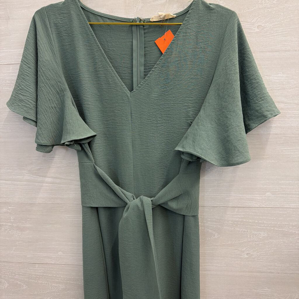 Entro Green Short Sleeve Jumpsuit Large