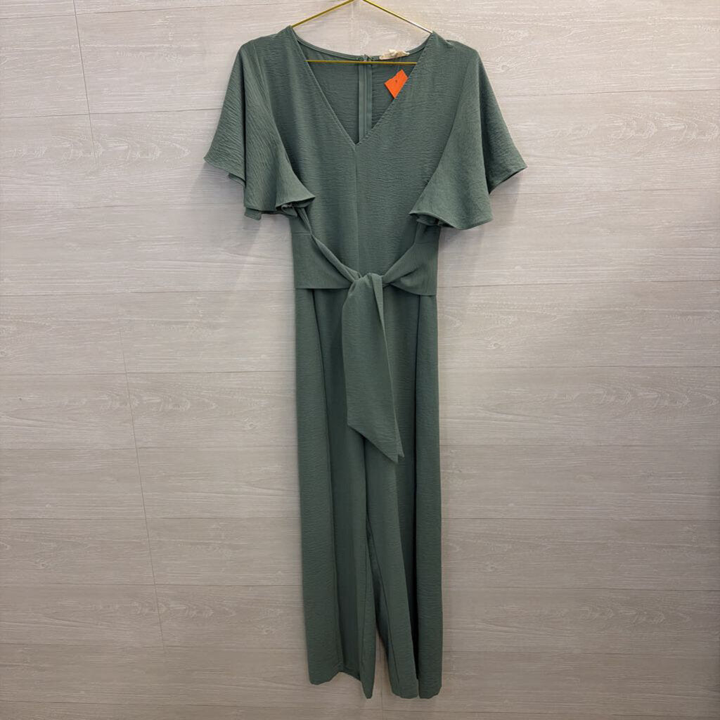 Entro Green Short Sleeve Jumpsuit Large