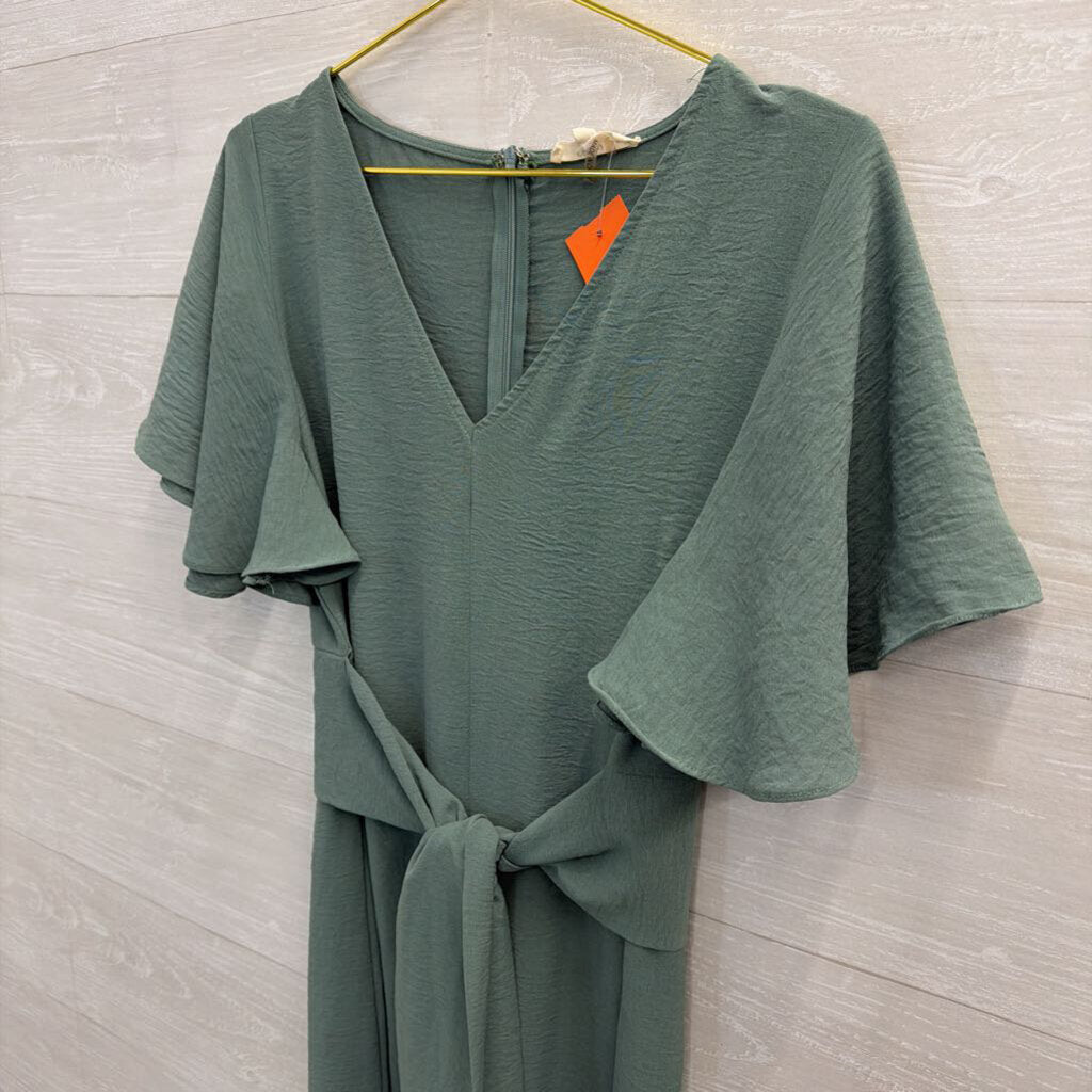 Entro Green Short Sleeve Jumpsuit Large